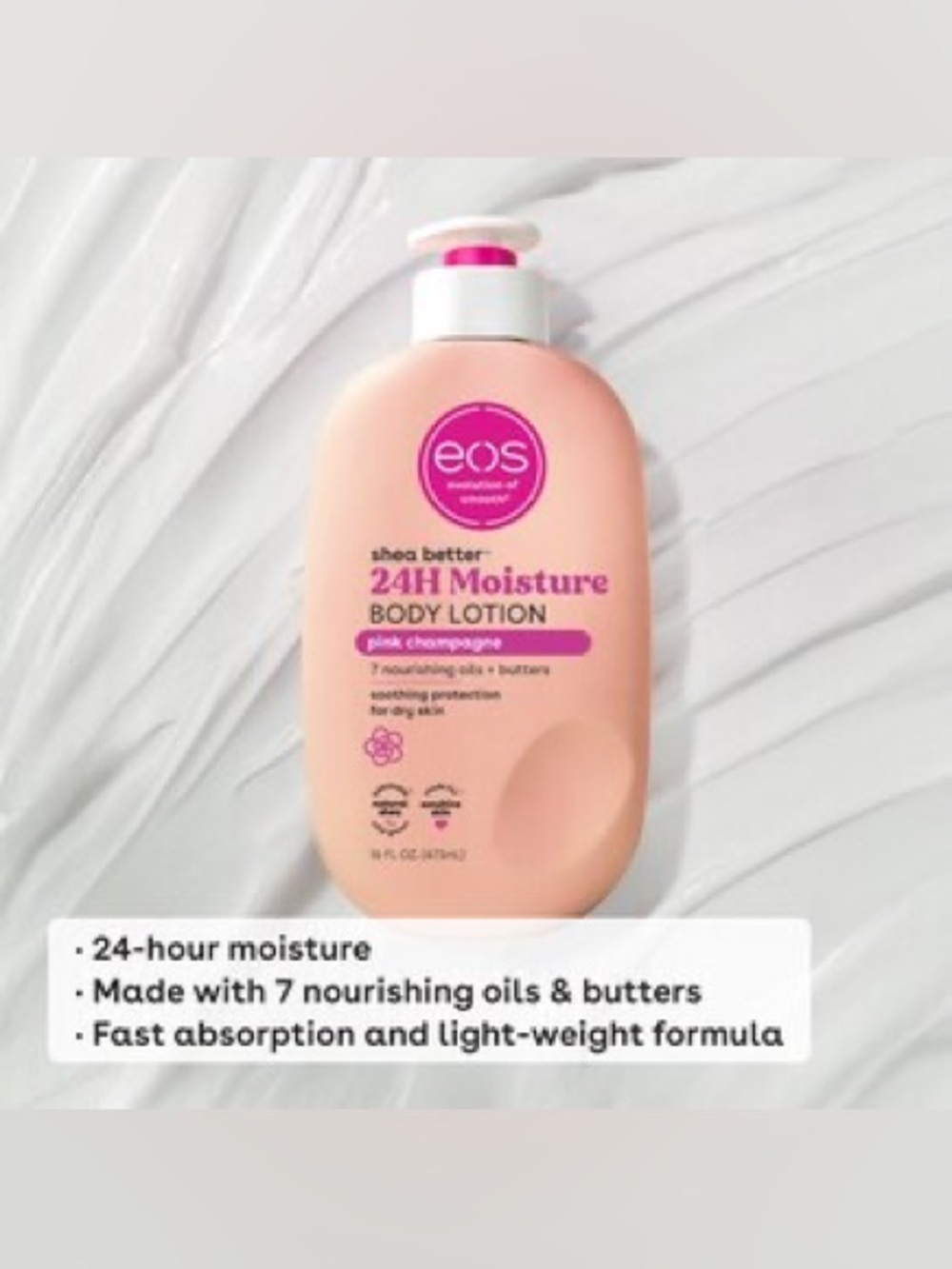 eos 24H Moisture Body Lotion - Pink